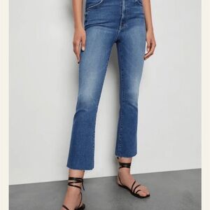 MOTHER denim. The Hustle Ankle Fray.